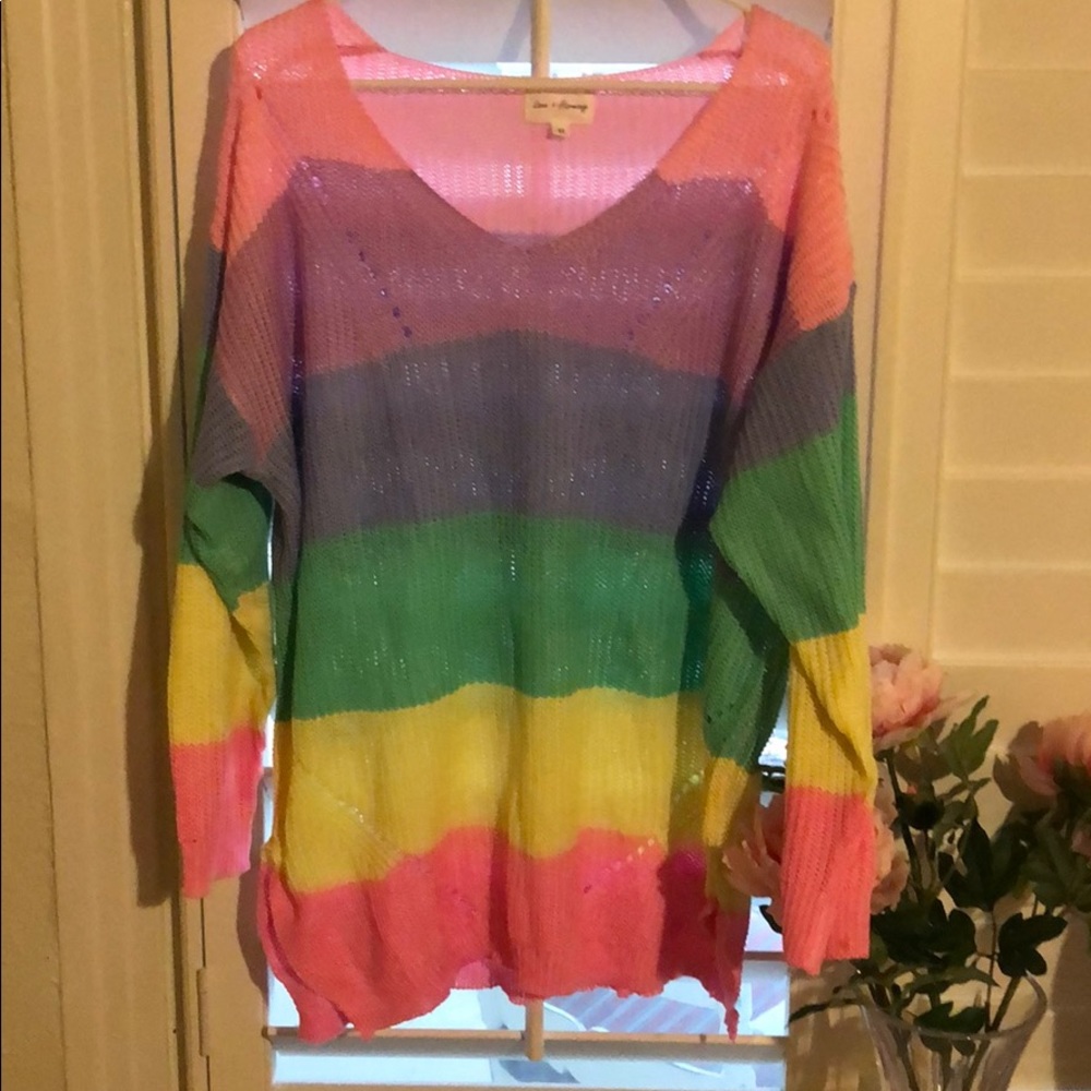 Multi stripe sweater